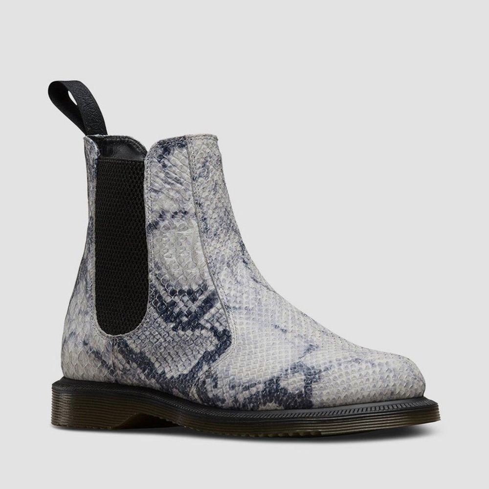 Dr. Martens Flora Faux Snakeskin Boots